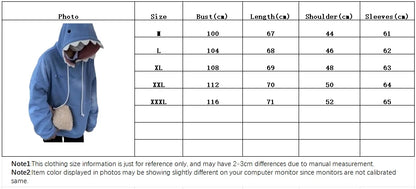 Autumn Winter New Funny Shark Patchwork Hoodies Men and Women Kawaii Sweatshirt Fashion Casual Pullover School Oversized Clothes