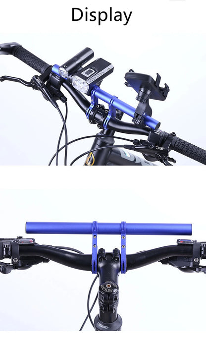 10/20/30cm Bicycle Handlebar Extended Bracket MTB Headlight Mount Extented Bar Road Mountain Bike Handlebar Extender Rack Parts