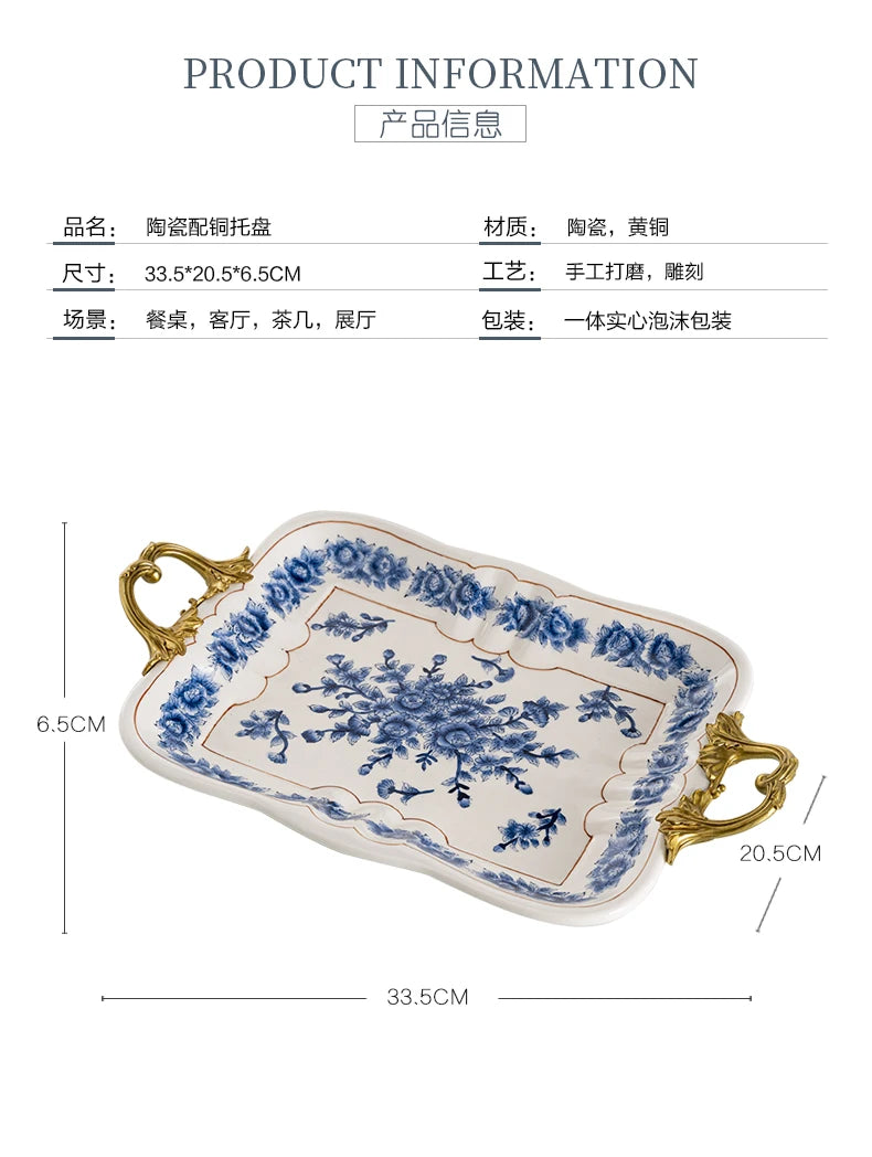 Kitchen Unique Plate Organizer Modern Design Aesthetic Plates Art Fashionable Bandeja Decorativa Centro De Mesa Home Accessories