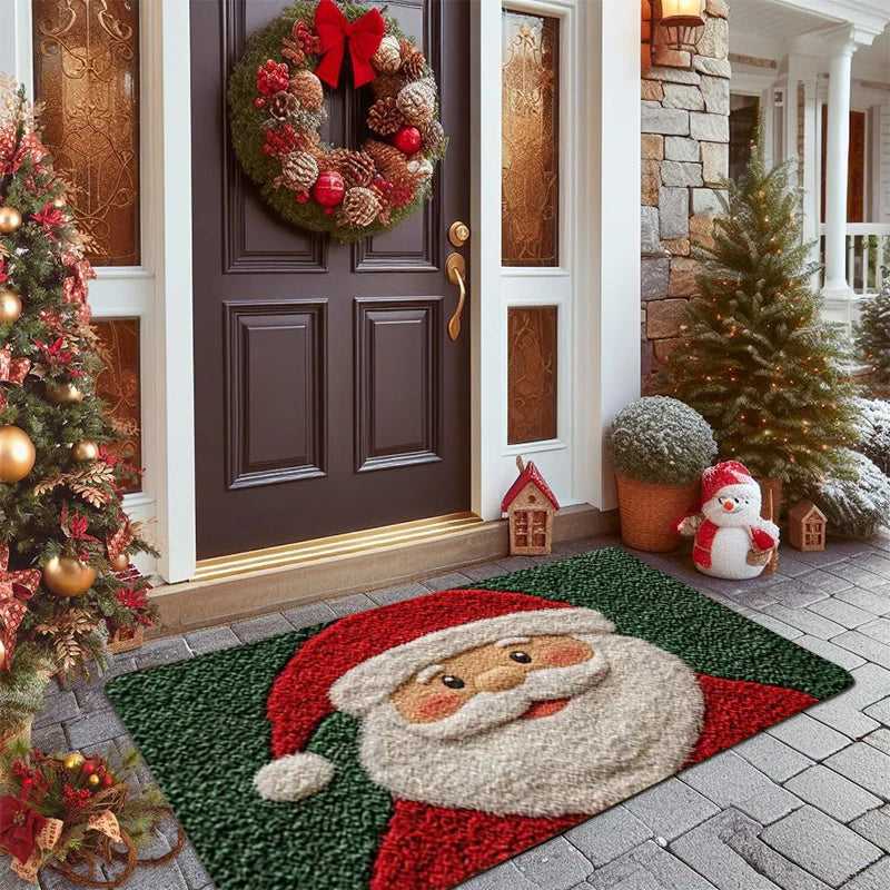 Christmas Door Mat Red Santa Claus Outdoor and indoor Gingerbread Man Carpet  New Year 2026 Merry Christmas Home Decor Foot Mat