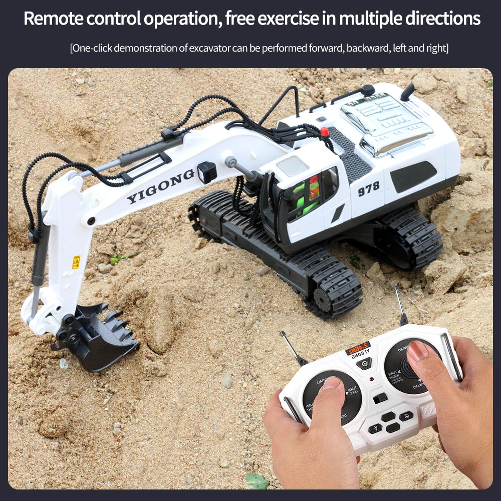 Excavator RC Car Toys Remote Control Car Toys For Boys Radio Control Excavator Dump Truck Bulldozer Electric Car Kids Toys Gift