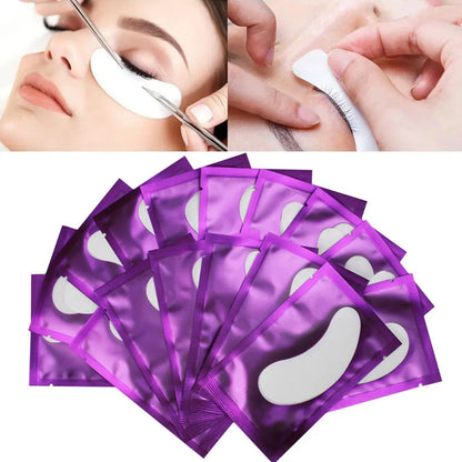 50Pairs Eyelash Pad Gel Patch Grafting Eyelashes Under Eye Patches For Eyelash Extension Paper Sticker Application Make Up Tools