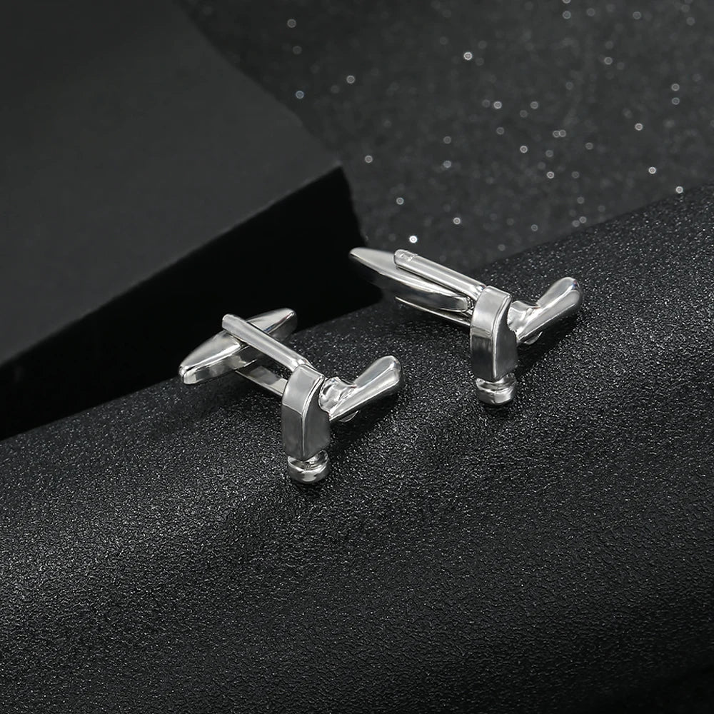 Tools Collection Jewlery Scissor Hammer Shaped Cufflinks For Men Boys Accessories Festival Gift