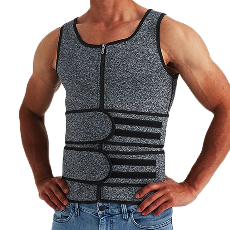 Men Body Shaper Waist Trainer Vest Slimming Shirt Sauna Sweat Vest Compression Undershirt Shapewear Fat Burner Workout Tank Tops
