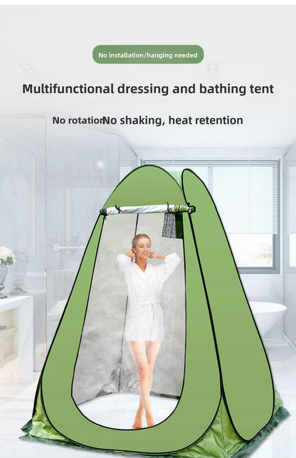 خيمة استحمام خارجية محمولة، خيمة طاقة سميكة، مرحاض متنقل، غرفة تغيير الملابس، عزل حراري، كاميرا، معدات سفر