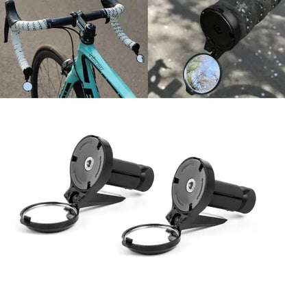 Bicycle 1PC Rear View Convex Mirror Handlebar Drop Bar Mount Acrylic Lens Back Sight Reflector Light Weight