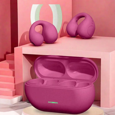 New Fone Bluetooth Headset 5.3 Wireless Air Conduction Headphones Clip Ear Music Noise Canceling HD Call Sports Gaming Earphone