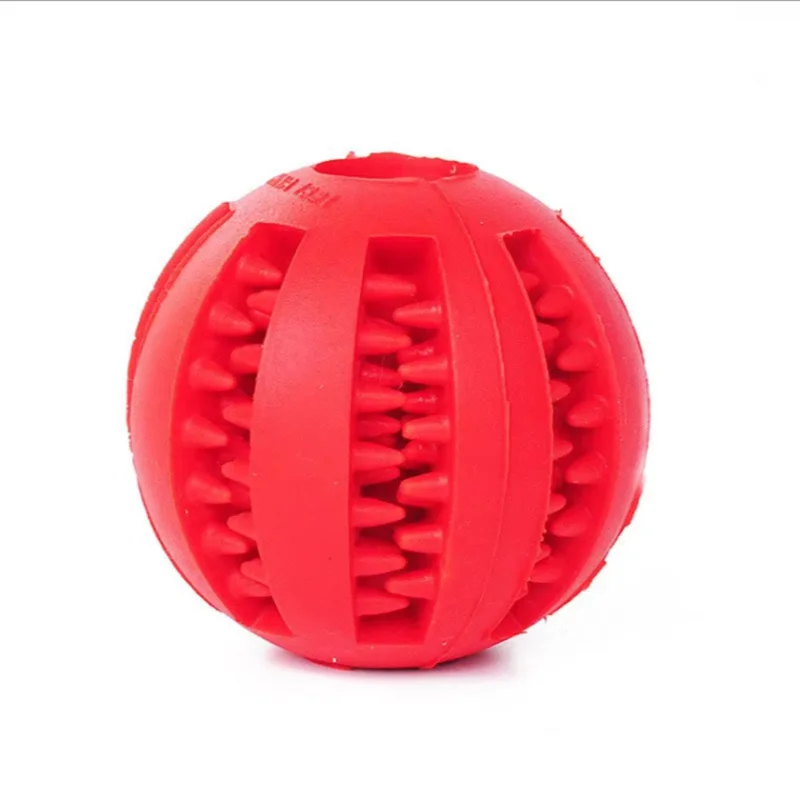 New pet leaking ball toys dogs playing with natural rubber leaking device grappling and biting and grinding elastic toys