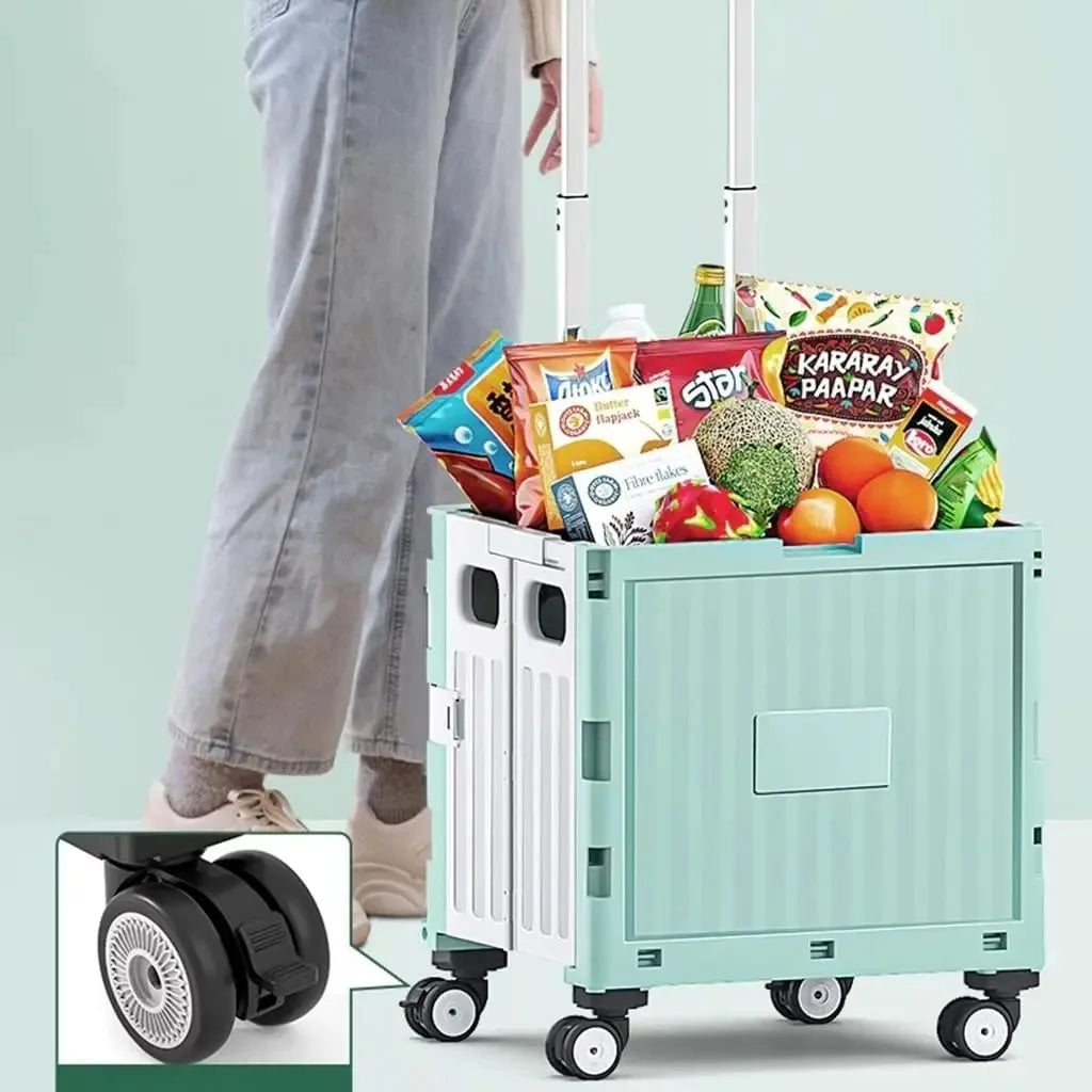 Multi functional camping vehicle, large capacity, portable, foldable, adjustable handle, outdoor picnic folding vehicle