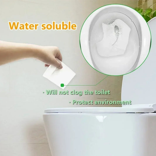 Paper Waterproof Soluble Water Covers Type Travel Camping Hotel Bathroom Accessories Portable Disposable Toilet Seat