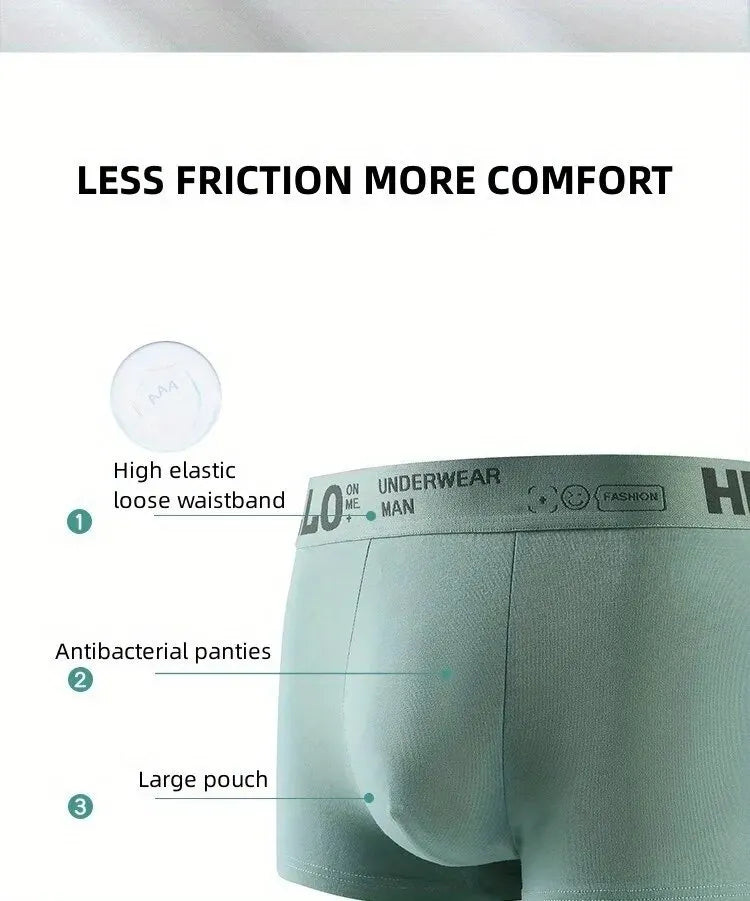 10Pcs/Men's Underwear  Underwear High Stretch Boxer Shorts Breathable Soft Men's Shorts Comfortable Size L-4XL