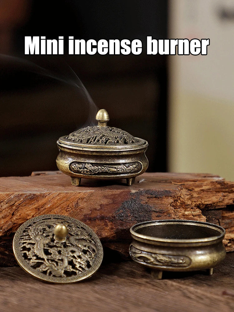 1PC Longfeng Fingertip Stove, Three-Legged Small Incense Burner, Non-Stick Powder Tray, Creative Aromatherapy Burner