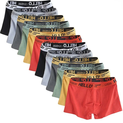 6Pcs Men Underwear Boys Cotton Underpants Male Pure Men Panties Shorts Breathable Boxer Shorts Comfortable soft Plus size