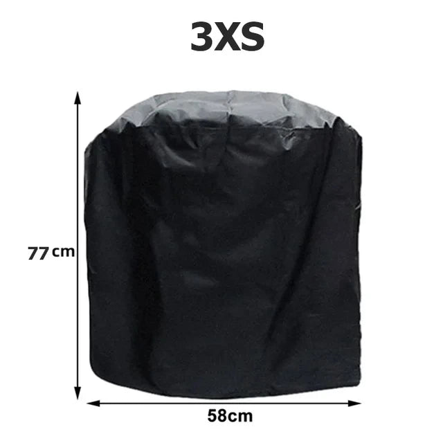 BBQ Gas Grill Cover UV Protective Durable Convenient Fits Weber Char-Broil Grill Furniture Cover Black