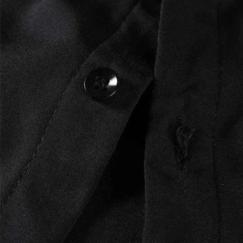 New Men's Business Casual Solid Color Short Sleeved Shirt for Summer Fashion No Ironing Comfortable and Versatile Top