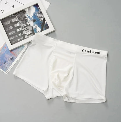 5 PCs Men's High Elastic Plain Color Comfortable Boxer Briefs Panties Breathable Pantyhose