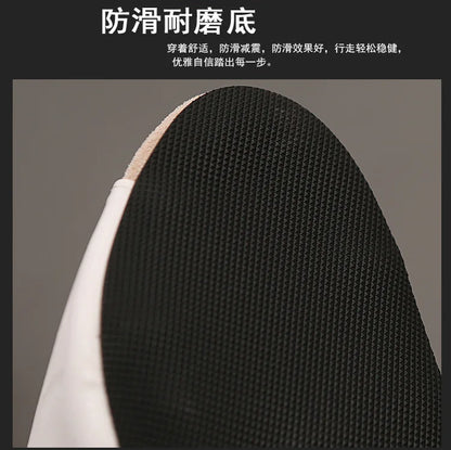 Women's Shoes 2024 High Quality Slip-on Women's Boots Fashion Pleated Office and Career Sexy Pointed Zapatos