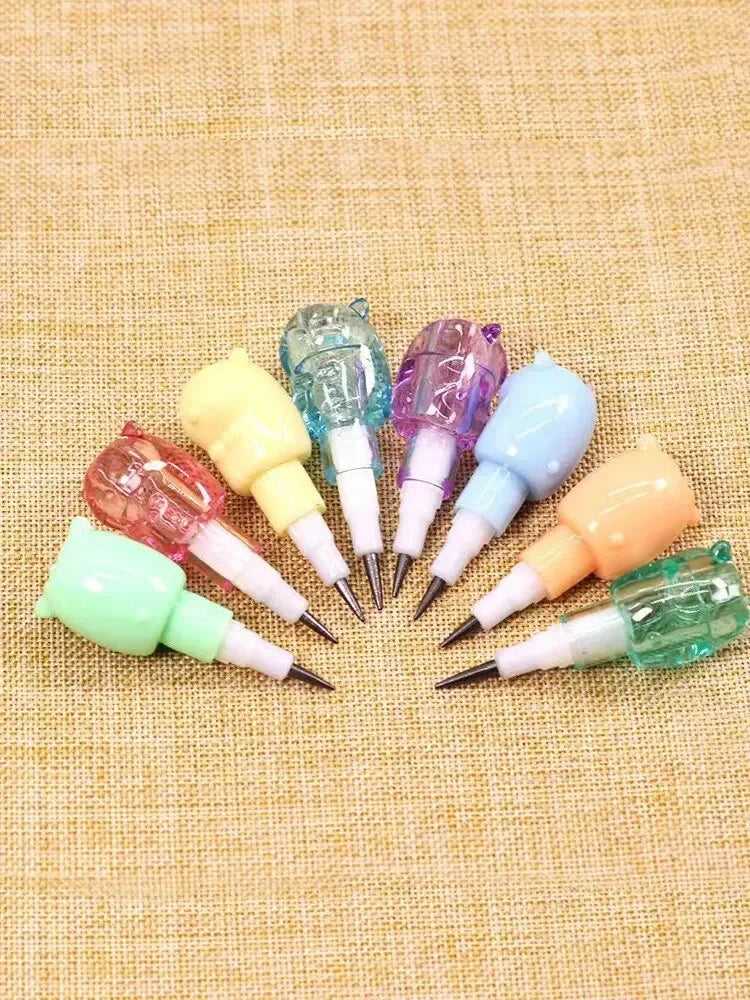 2-Pack Adorable Bear Mechanical Pencils - No-Sharpening Design for School, Office & Gift Giving