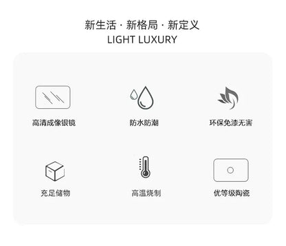 Bathroom Vanity with Sink Toilet Simple Small Apartment Household Wall-mounted Storage Balcony Washbasin Cabinet with Mirror