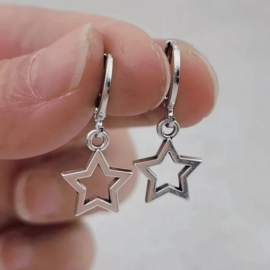 New Creative Star Hoop Earrings – Cute Mini Holiday Jewelry Gifts for Women