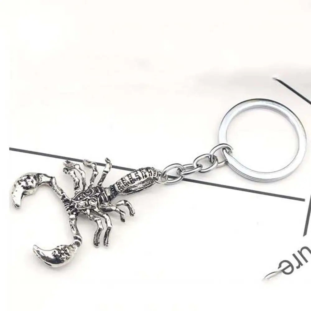 For Men Punk Animal Interior Accessories Bag Pendant Scorpion King Shape Key Rings Car Key Chain Keyfob Keychain