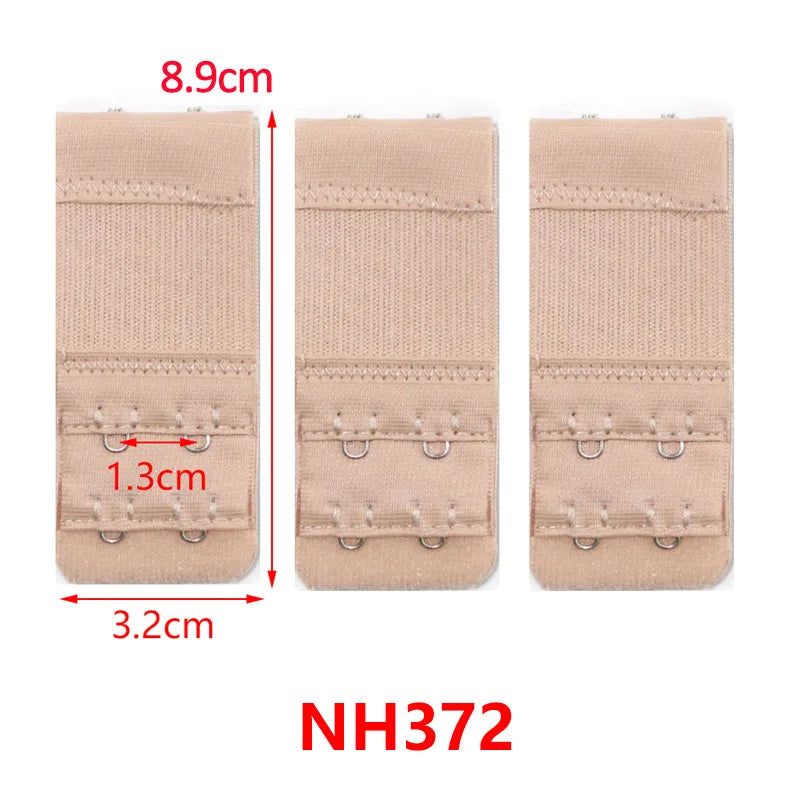 3/4/6/8pcs Bra Extender for Women's Elastic Bra Extension Strap Hook Clip Expander Adjustable Belt Buckle Intimates Accessories