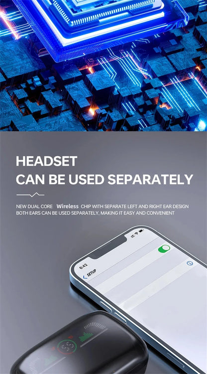 Wireless Bluetooth Headphones TWS Headsets With Mic Stereo Sport In-ear Earphone Touch Control Long Standby HD Call Earbuds Game