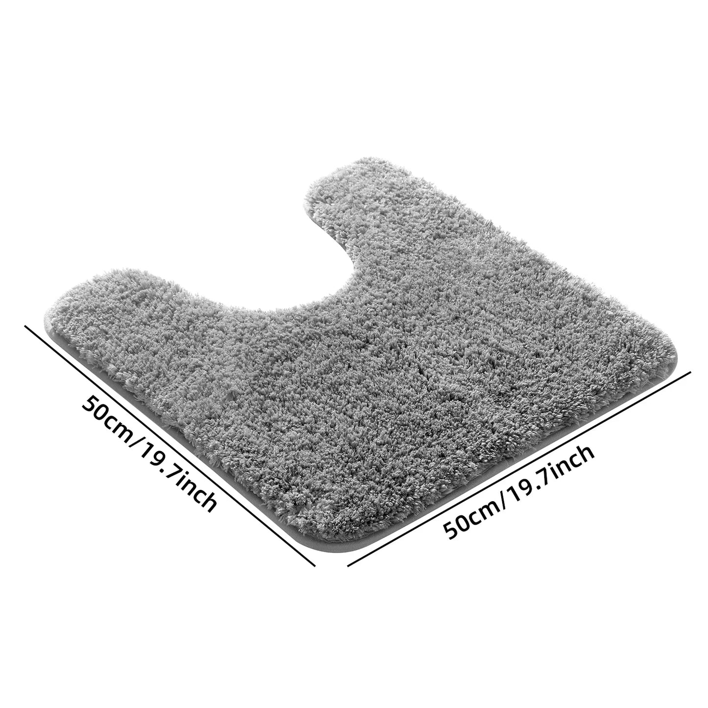 A small bathroom mat, non-slip, absorbent mat, thick U-shaped, simple solid color floor mat, toilet mat