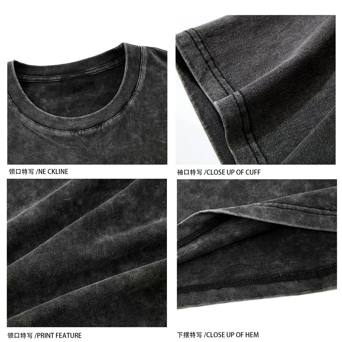 2025 Washed Vintage T-Shirts Street Hip Hop Retro Punk T Shirt women Harajuku Casual Cotton Short Sleeve Acid Wash TShirts top