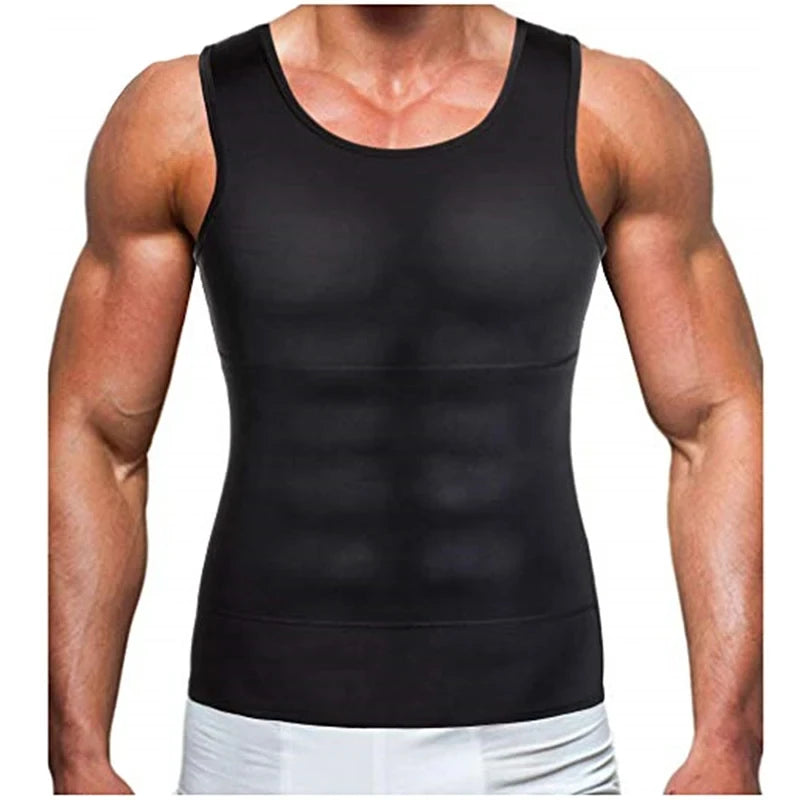 Men's Slimming Vest Body Shaper Chest Belly Compression Shirts Abdomen Waist Trimmer Shapewear Gym Fitness Tank Tops Workout
