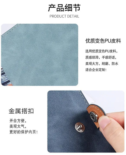 A6 Budget Binder Planner Notebook Cover PU Loose-leaf Handbook 6 Holes Binder Diary Agenda Paper Cover School Stationery