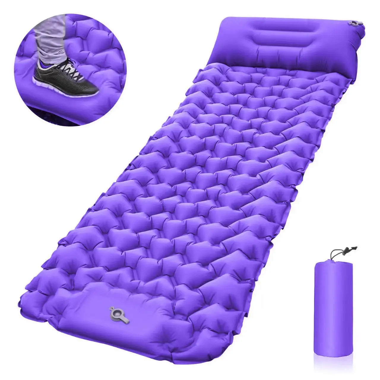 Camping sleeping mats Portable inflatable mattresses Outdoor inflatable mattresses Thickened camping Foot-operated inflatable