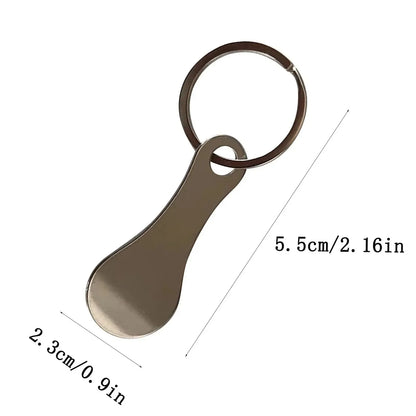 Shopping Cart Token Stainless Steel Hard Portable Key Ring Metallic Keychain For Key Hook Practical Daily Use Accessorie Cart