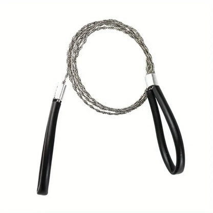 1PC portable stainless steel wire saw with finger handle, Pocket Manual chain saw for outdoor camping hiking survival