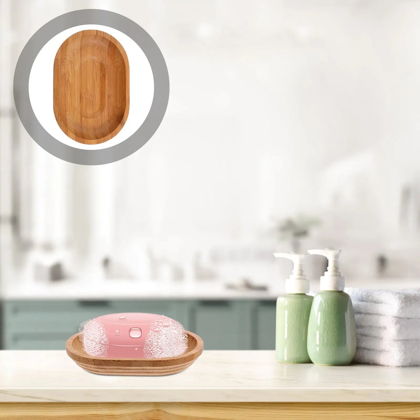 Bathroom Holder Bamboo Elegant Drainage System Versatile Fit Shower Dish Bar of Non Rustic Tray Portable Soap Box