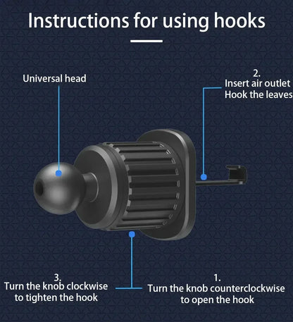 Car Phone Holder Bracket Accessories Interior Auto Air Outlet Cellphone Support Parts Phone Stand Base Fixing Clip