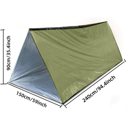 Emergency tent, Waterproof 2 Person Emergency Tube Tent for Camping and Outdoor Activities