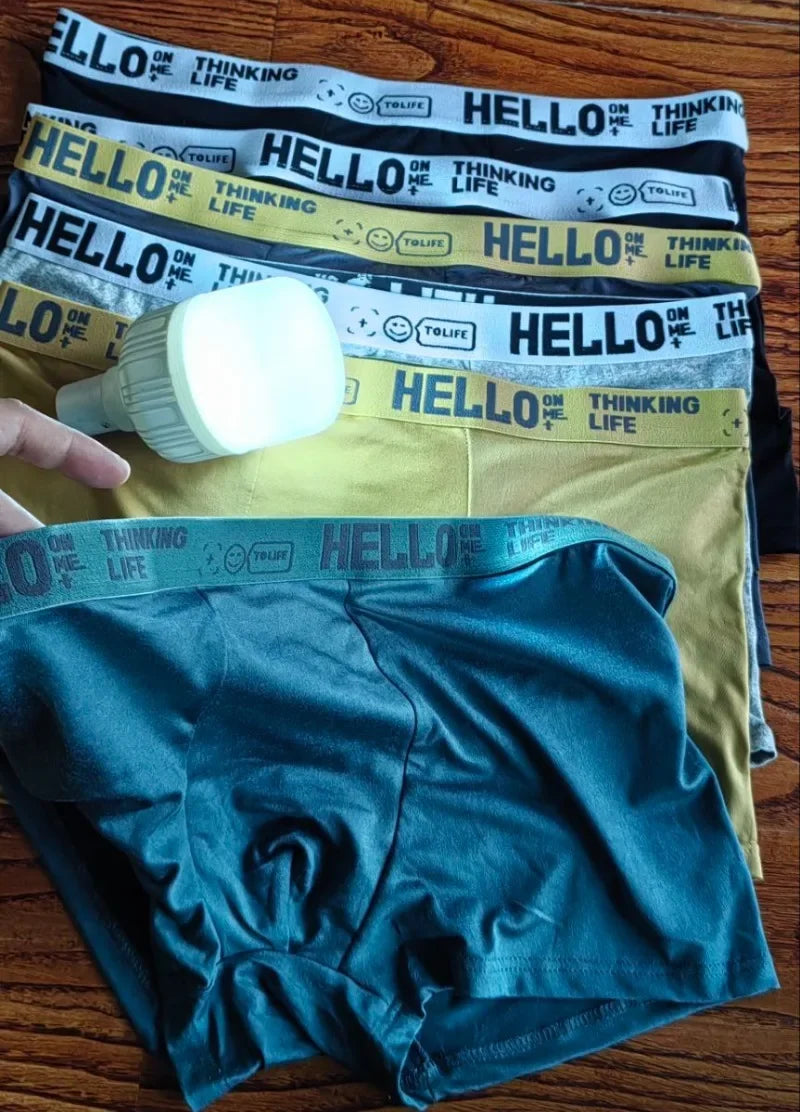 6Pcs Men Underwear Boys Cotton Underpants Male Pure Men Panties Shorts Breathable Boxer Shorts Comfortable soft Plus size