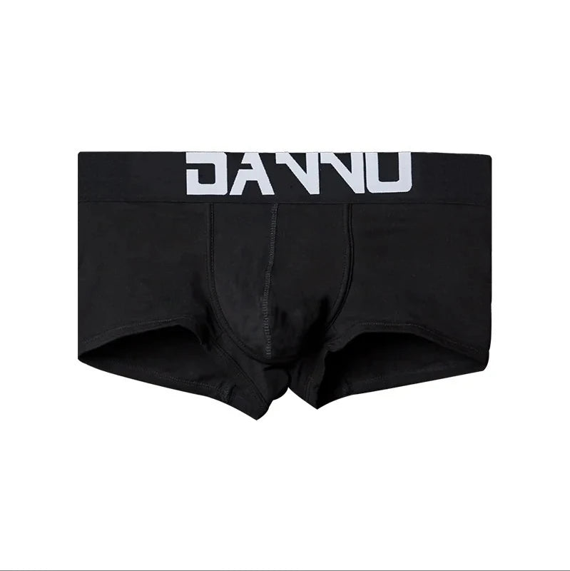 5 PCs Men's High Elastic Plain Color Comfortable Boxer Briefs Panties Breathable Pantyhose