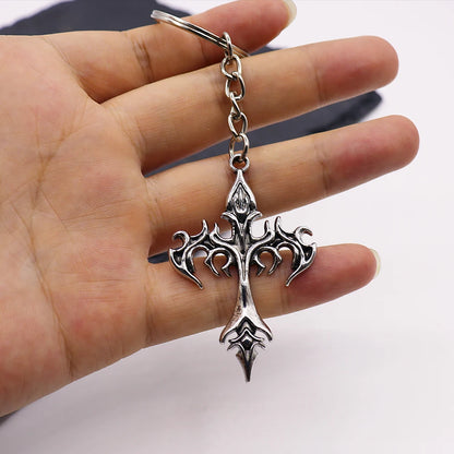 1pcs of cross men's alloy keychain key ring accessories bag accessories car keychain pendant
