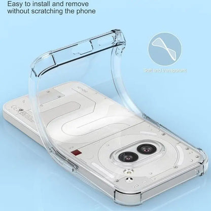 Transparent TPU Case for Nothing Phone 2a Plus Nothing Phone 3A Pro Protective Cover Four Corners Shockproof Bumper Coque Fundas