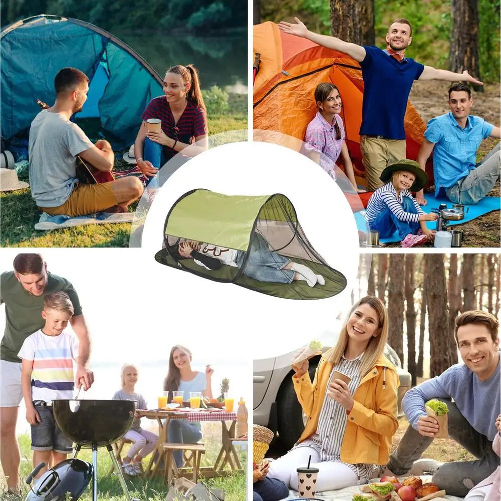 Tents for Camping Foldable Net Tent with Floor Single Person Camping Screen Shelter Portable Screen Houses for Bedding Camping