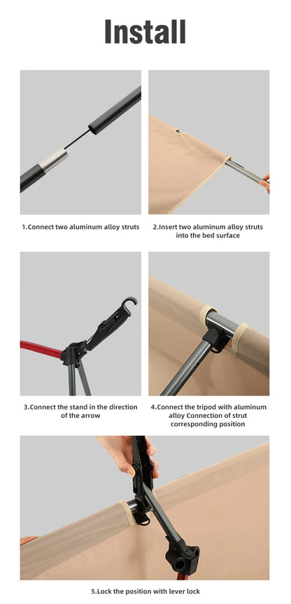 PACOONE Camping Cot  Folding Camping Bed Portable Outdoor Bed Comfortable Sleeping Cots for Adults & Kids Camping, Travel, RV