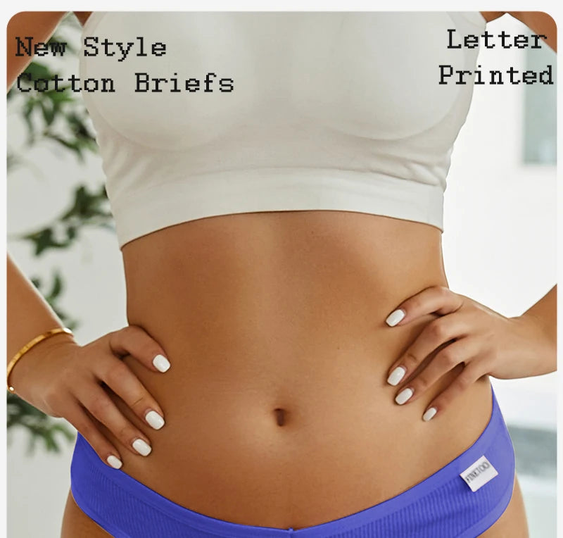 FINETOO 3PCS/Set M-XXL Women Sexy Cotton Panties Underwear Female Underpants Woman Briefs Cotton Pantys Girl Intimates Lingerie