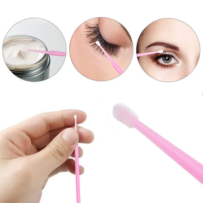 200pcs Disposable Brushes Set Mascara Wands Lip Brushes Microbrush Applicator Swab for Eyelash Extension Eyebrow Makeup Tools
