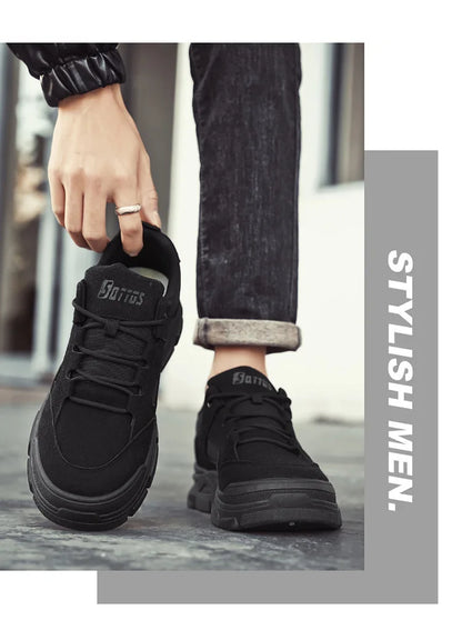 2025 new men's shoes for spring leisure, breathable, anti slip, wear-resistant workwear shoes, men's sports shoes, board shoes