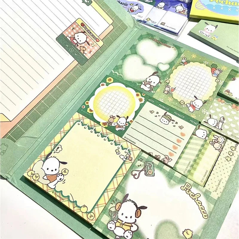 Kawaii Cartoon Hello Kitty Paste Sticky Note Mymelody Cinnamoroll Cute Kuromi Notebook Student School Office Stationery
