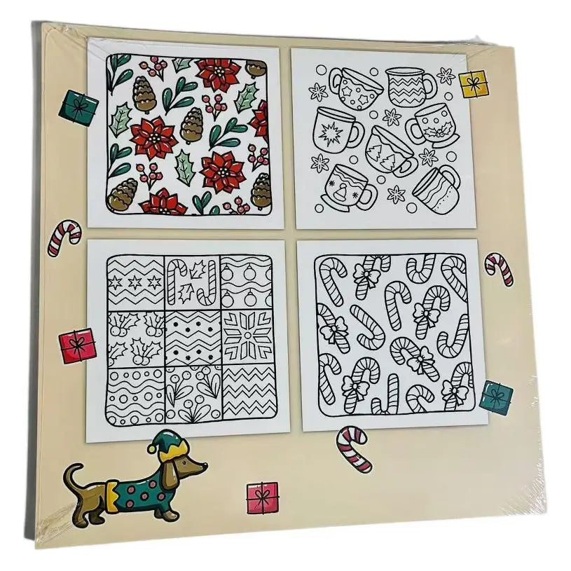 Cute Family Warm Color Graffiti Book, Children's and Preschool Puzzle Drawing Book