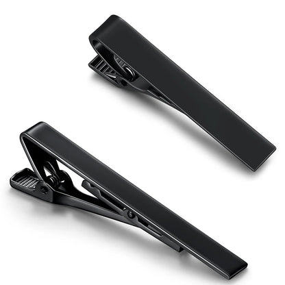 2 Pcs/set Metal Tie Clip Necktie Accessories Fashion Style for Men Daily Business Wedding Practical Clasp Tie Pin Collar Clip