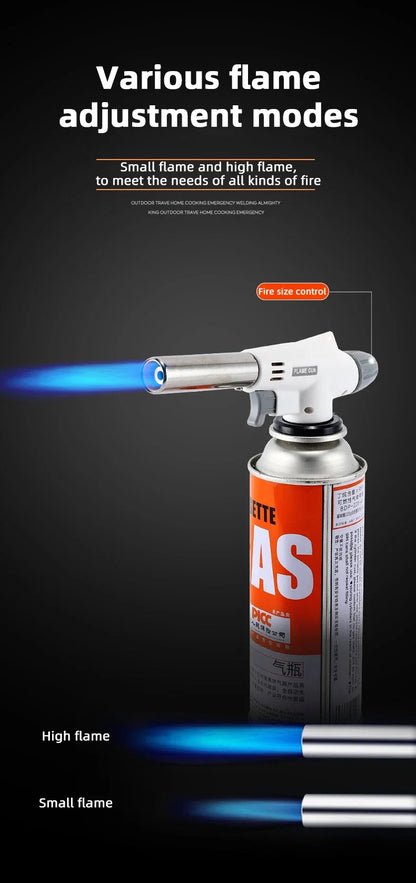 Torch Cooking AutoIgnition Butane Gas Welding-Burner Welding Gas Burner Flame Gas Torch Flame Gun Blow for BBQ Camping Cooking